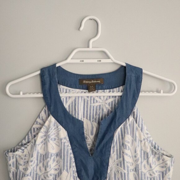 Tommy Bahama Women's Sz S Monstera Mash Sleeveless Tropical‎ Beach Dress - Picture 3 of 11